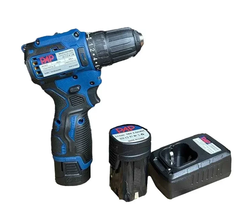 دریل شارژی براشلس 18 ولت لیتیوم 2 دور 2 باتری (موتور بزرگ) مدل BD-1815 پی ای پی P.A.P